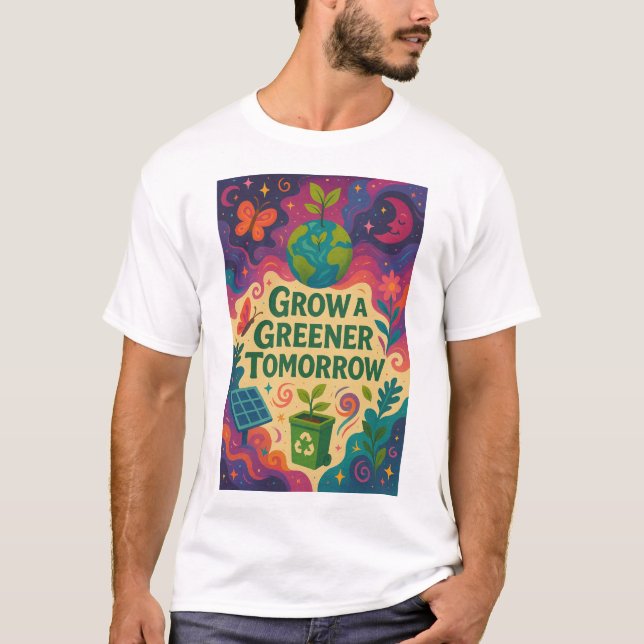 Camiseta Póster Inspirador Ecológico (Anverso)
