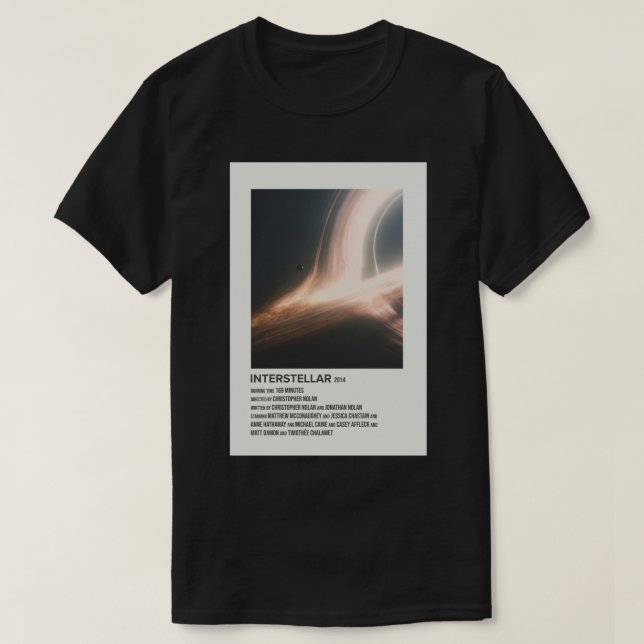Camiseta poster interestelar (2014) (Diseño del anverso)