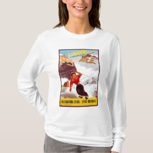 Camiseta Poster italiano del viaje de Limone Piemonte del