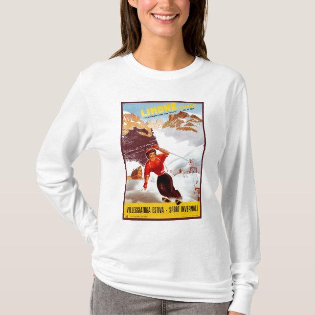 Camiseta Poster italiano del viaje de Limone Piemonte del (Anverso)
