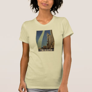 Camiseta Poster italiano del viaje de Trieste del art déco