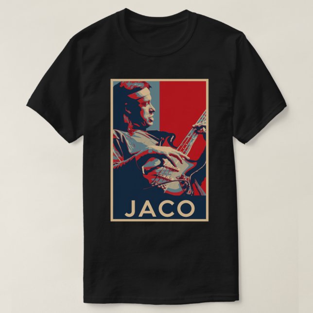 Camiseta Poster Jaco Pastorius Hope - Tamaños de música jaz (Diseño del anverso)
