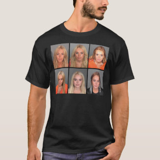 CAMISETA POSTER LINDSAY LOHAN MUGSHOTS