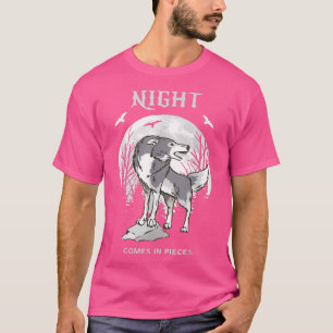 Camiseta Poster Lobo Nocturno Diseño Vida Silvestre Animal