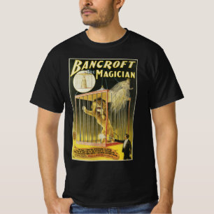 Camiseta Poster Mágico Vintage, Magician Bancroft y Lion