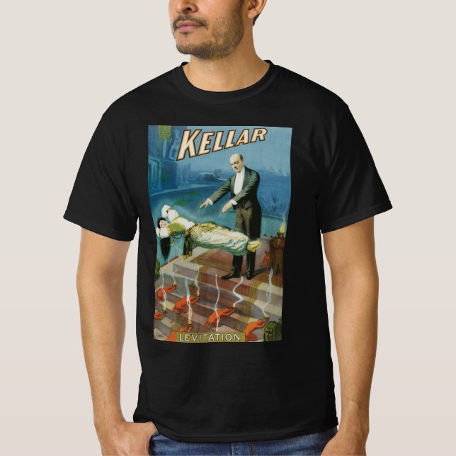 Camiseta Póster Mágico Vintage, Mago Harry Kellar (Anverso)
