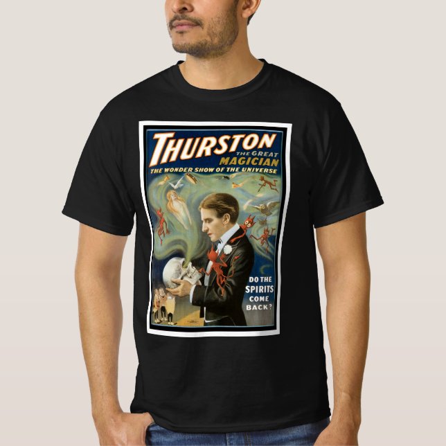 Camiseta Poster Mágico Vintage, Thurston, El Gran Magicie (Anverso)