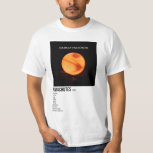 Camiseta poster mínimo de los paracaídas del álbum
