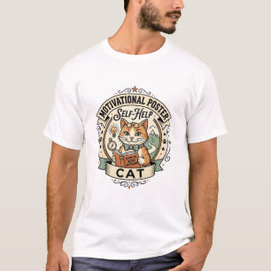 Camiseta Póster Motivacional Gato de Autoayuda Póster Motiv