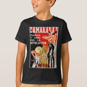 Camiseta Poster original de la guerra civil española CNT-F