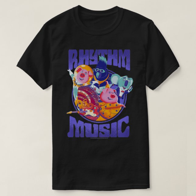 Camiseta Poster Premium De Sing 2 Rhythm Y Music Group  (Diseño del anverso)