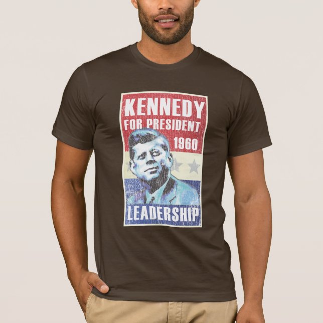 Camiseta Poster presidencial histórico de John F. Kennedy (Anverso)