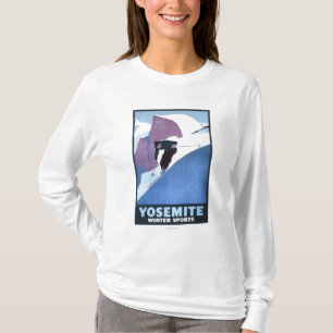 Camiseta Poster promocional de esquí de los deportes de