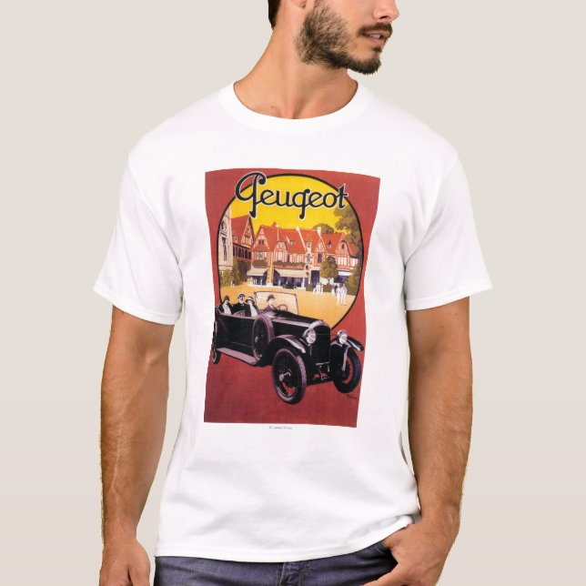 Camiseta Poster promocional del automóvil de Peugeot (Anverso)