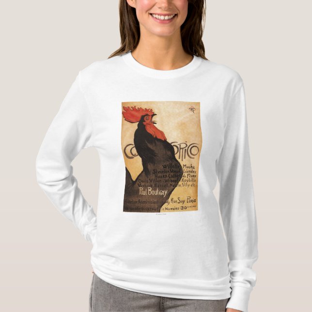 Camiseta Poster promocional del gallo periódico de Cocorico (Anverso)