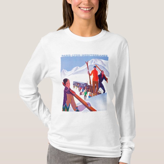 Camiseta Poster promocional ferroviario de PLM (Anverso)