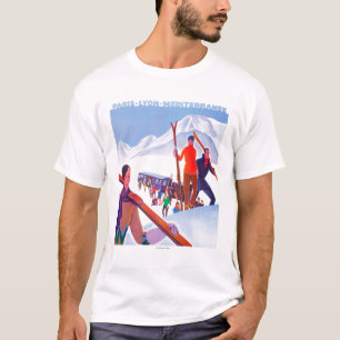 Camiseta Poster promocional ferroviario de PLM