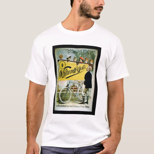 Camiseta Poster publicitario "Whitworth Cycles", París (col (Anverso)