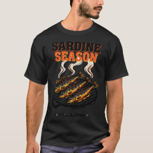 Camiseta Póster Retro BBQ Temporada de Sardinas — G