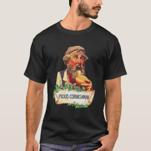 Camiseta Póster Retro Cornwall Cornish comiendo pasty Corn