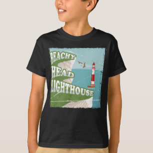 Camiseta Poster retro de faro de cabeza de playa