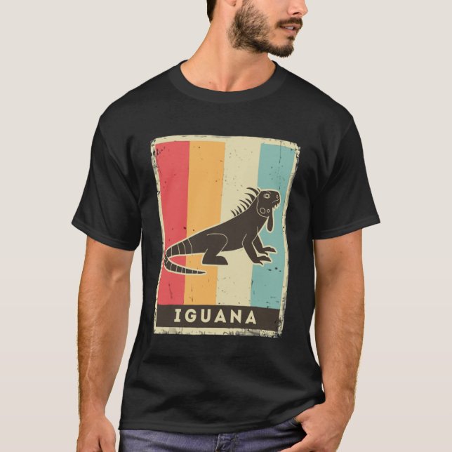 Camiseta Poster retro de iguana (Anverso)