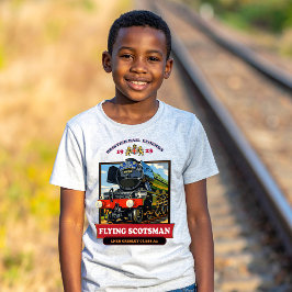 Camiseta Póster Retro de la Locomotora de Vapor Flying Scot