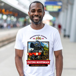 Camiseta Póster Retro de la Locomotora de Vapor Flying Scot