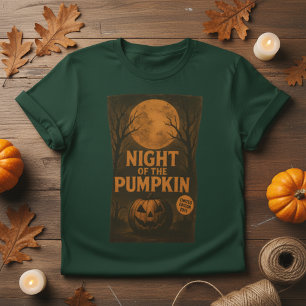 Camiseta Póster Retro de Película de Terror de la Noche de