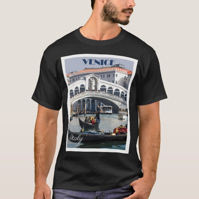 Camiseta Poster Retro de Venecia (Anverso)