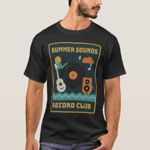 Camiseta Póster Retro de Vinilo del Club de Grabaciones de 