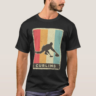 Camiseta Poster retro deportivo de curling de vintage