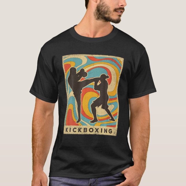 Camiseta Poster retro deportivo de Kickboxing vintage (Anverso)