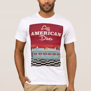 Camiseta Póster Retro Diner Todo Americano