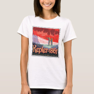 Camiseta Poster Retro Espacial De Kepler-186f.