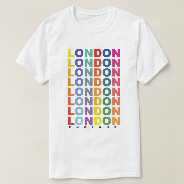 Camiseta Poster Retro London Inglaterra (Diseño del anverso)