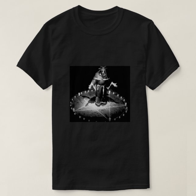 Camiseta Poster ritual satánico de Baphomet (Diseño del anverso)