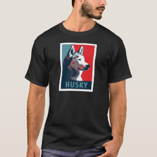 Camiseta Poster siberiano Husky de parodia política
