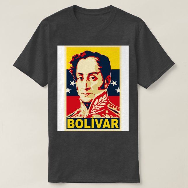 Camiseta Poster Simon Bolivar (Diseño del anverso)