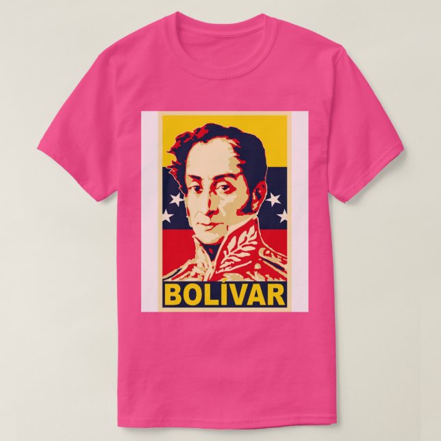 Camiseta Poster Simon Bolivar (Diseño del anverso)