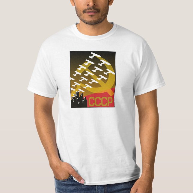 Camiseta Poster soviético de la propaganda (Anverso)