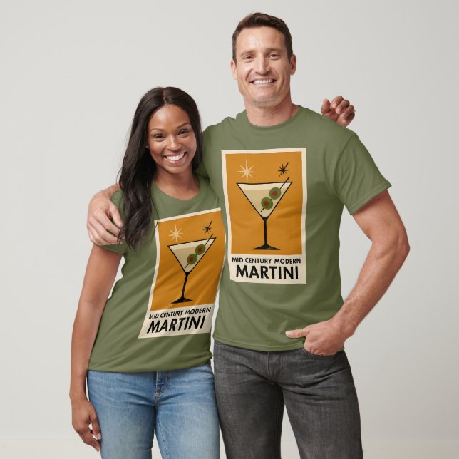 Camiseta Poster Style Mid Century Modern Martini (Unisexo)