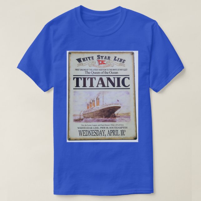 Camiseta Poster Titanic (Diseño del anverso)