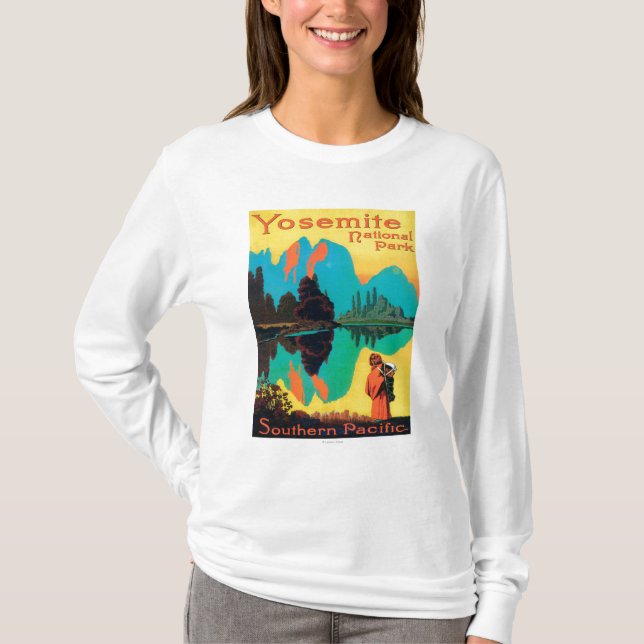 Camiseta Poster turístico - parque nacional de Yosemite, CA (Anverso)