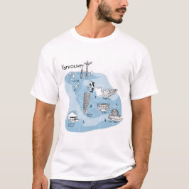 Camiseta Poster Vancouver - Azul