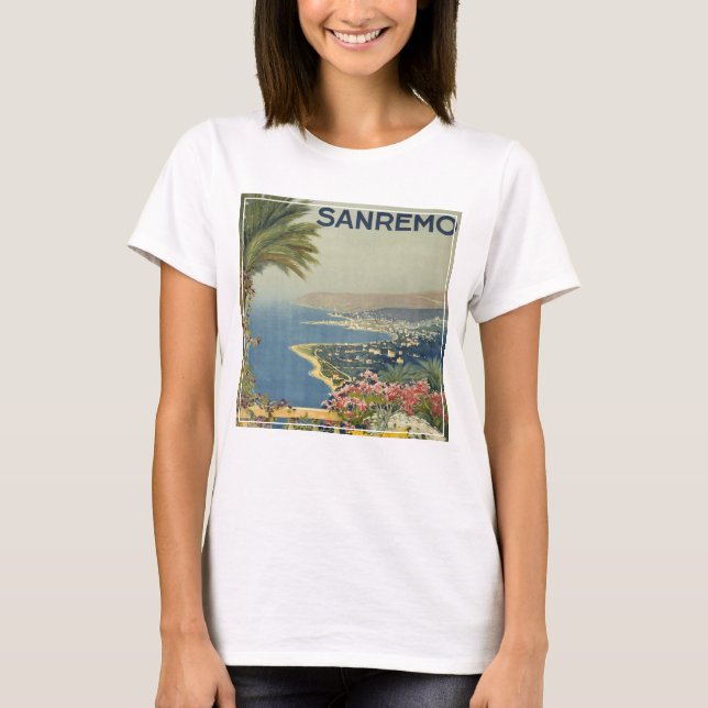 Camiseta Poster Viajero De San Remo Desde Una Terraza (Anverso)
