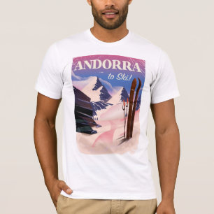 Camiseta Póster vintage de esquí de Andorra