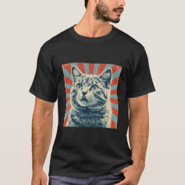 Camiseta Póster vintage de gato con efecto de desgaste 