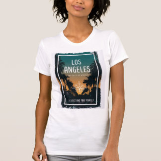 Camiseta Póster vintage de la puesta de sol de Los Ángeles