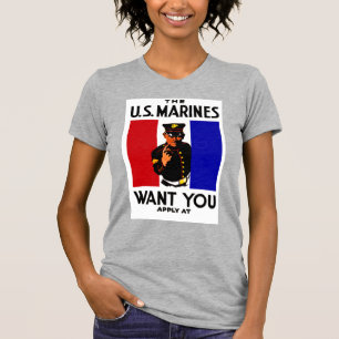 Camiseta Poster Vintage de WWI para el reclutamiento maríti